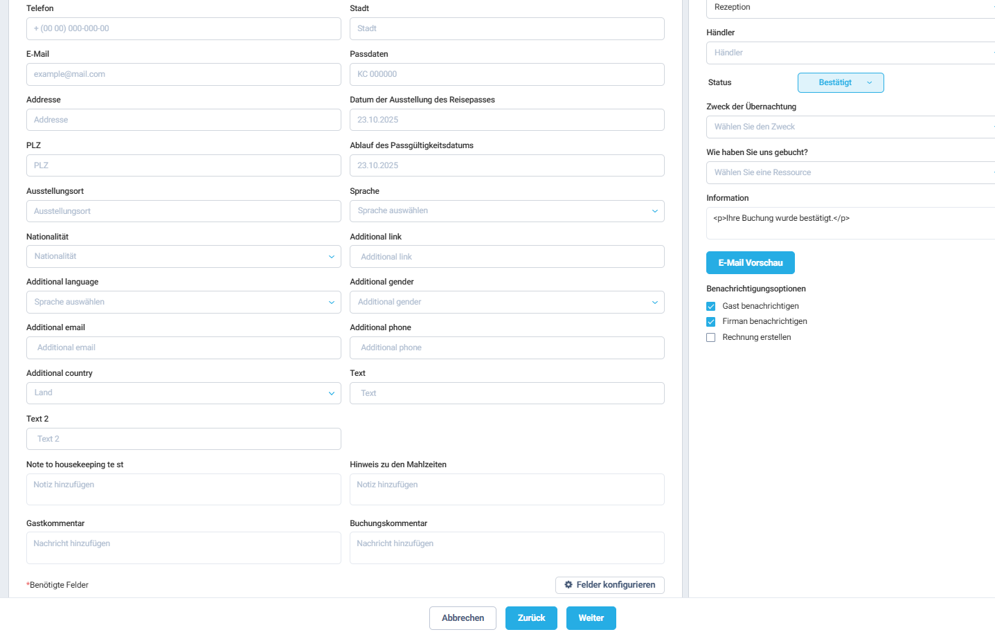 Unternehmen direkt benachrichtigen