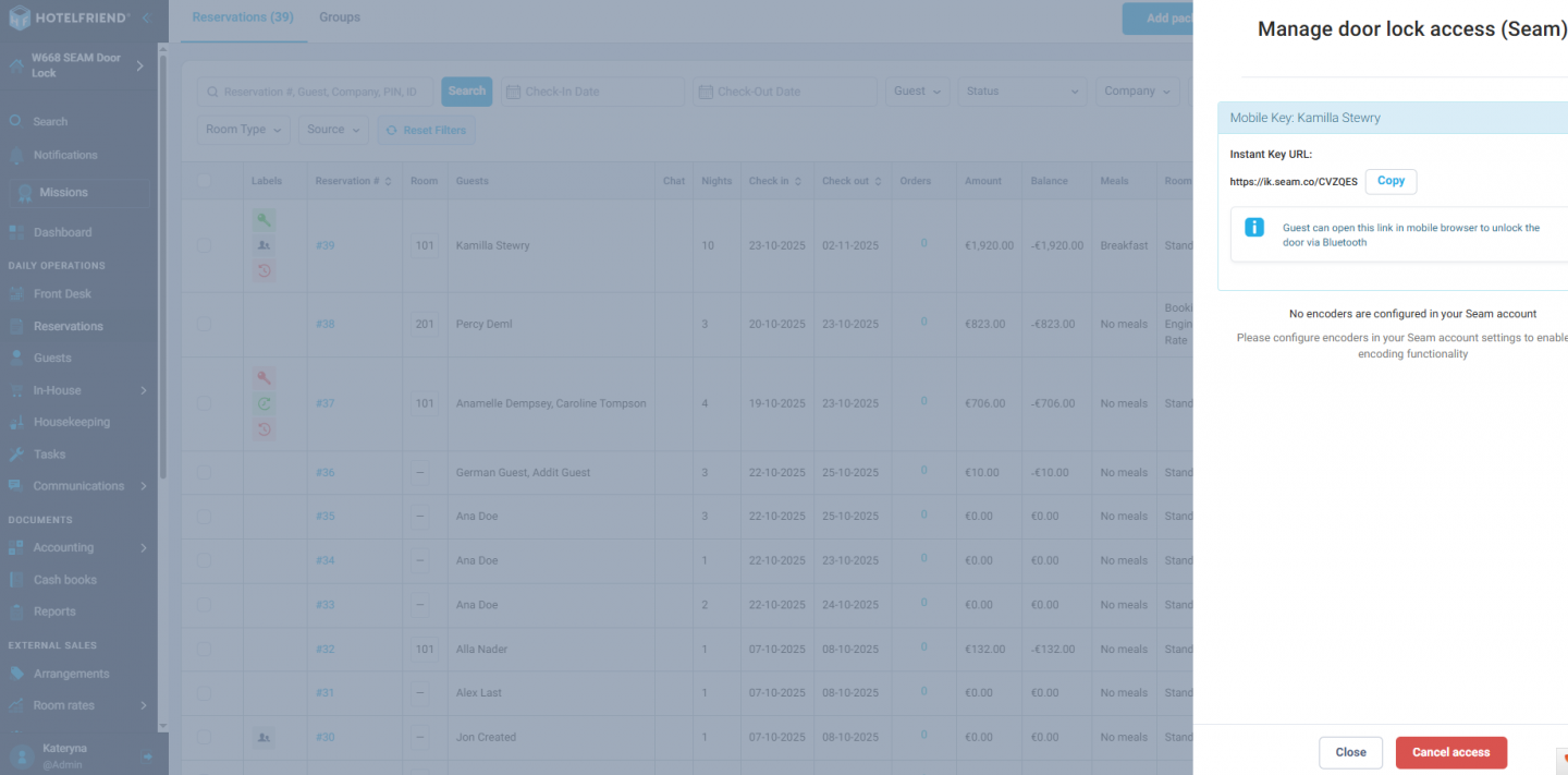 Unlock doors with mobile access via Seam Door Lock integration