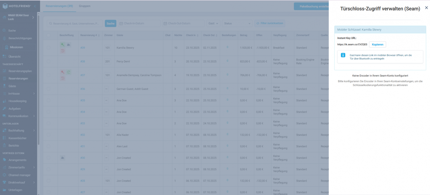 Türen mit mobilem Zugriff über die Seam Door Lock-Integration öffnen
