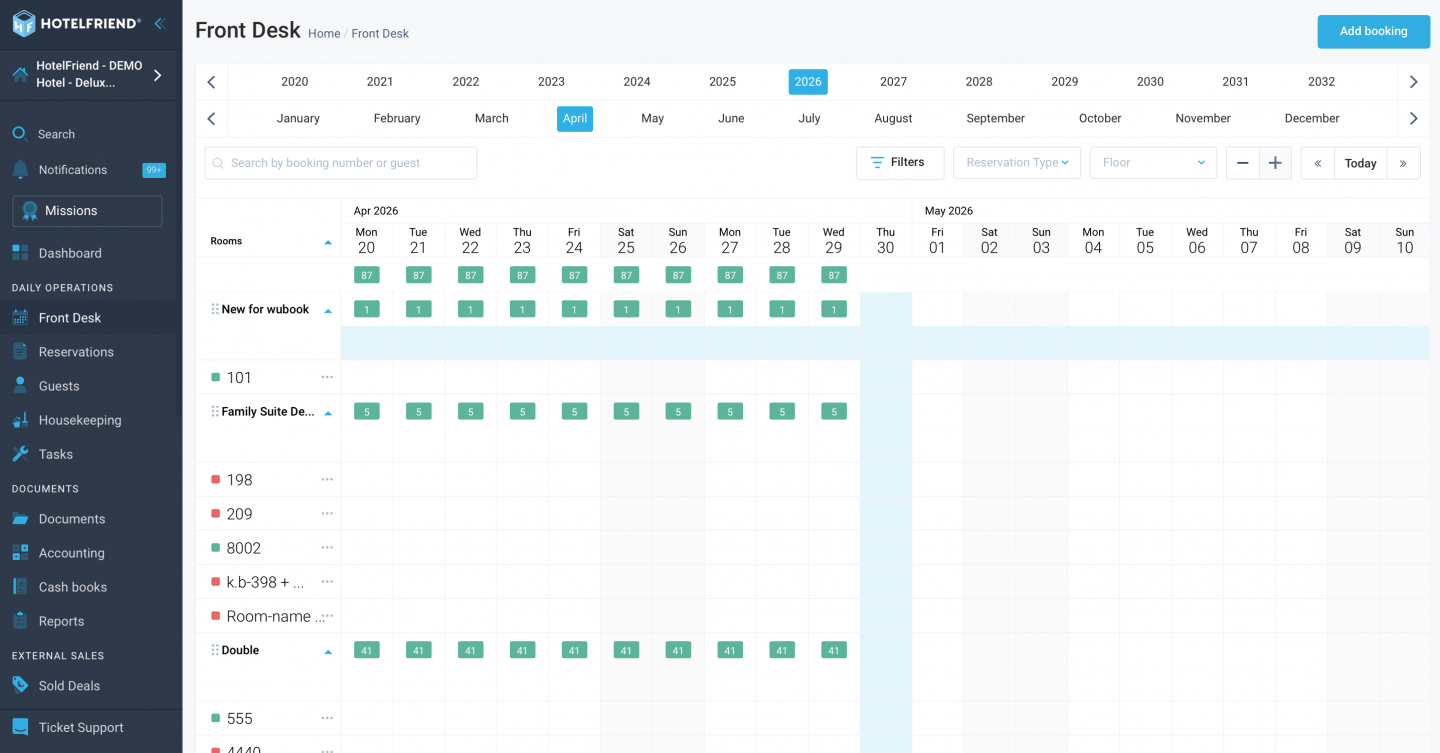 Custom booking period option for Booking Engine and channels in Quota settings