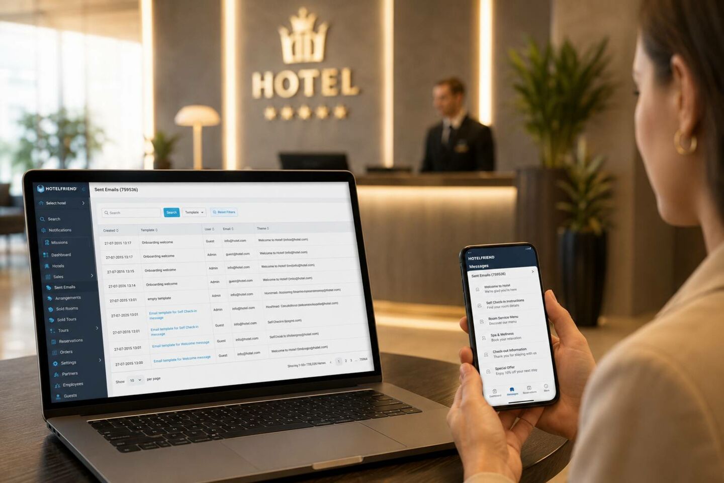 Which hotel software compares small hotel PMS systems that also handle guest communication