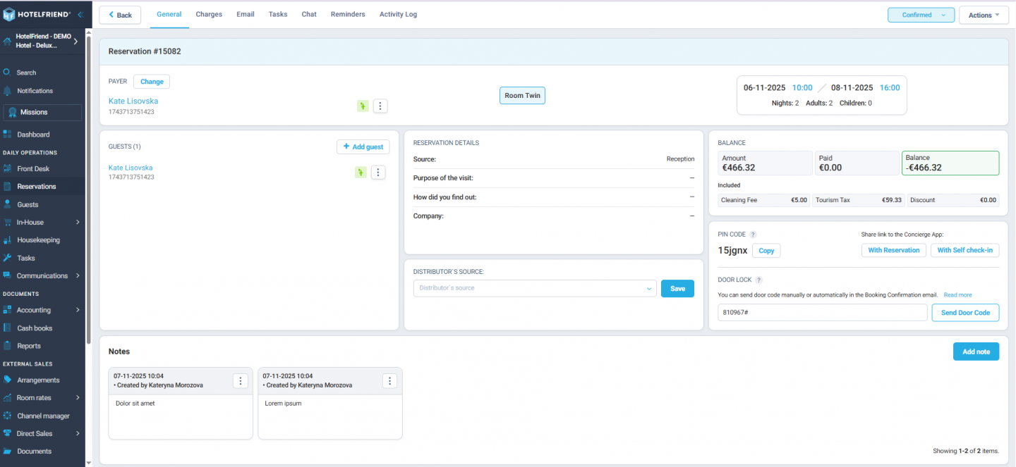 Salto KS: Automatic Door PIN Delivery
