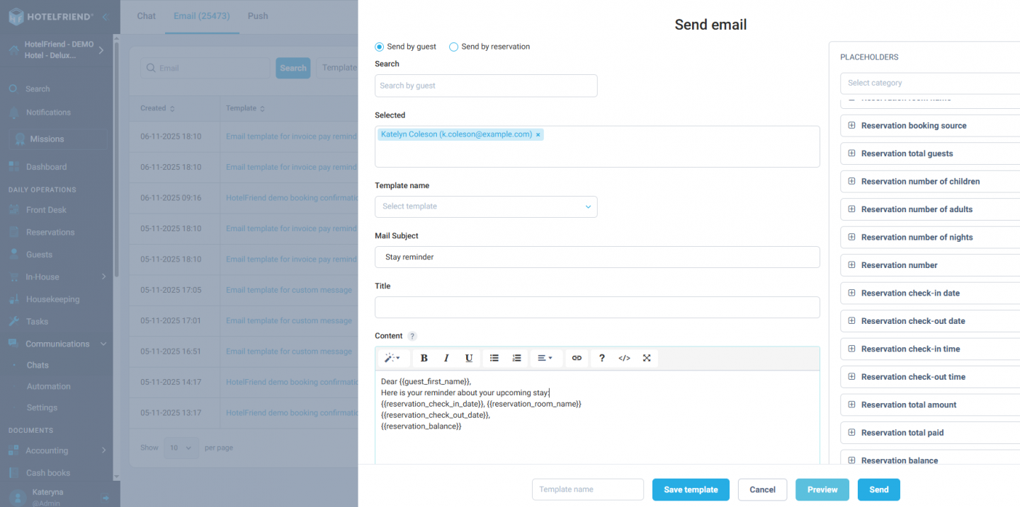 Better Validation for “Send Email” Modal