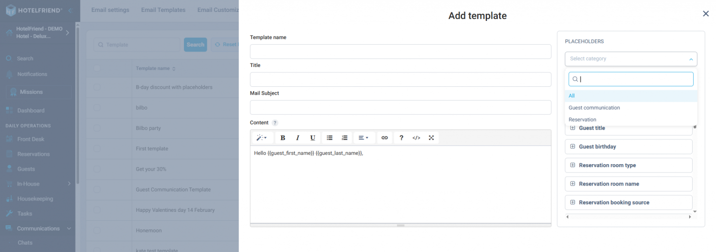 Dynamic Placeholders for Personalized Emails