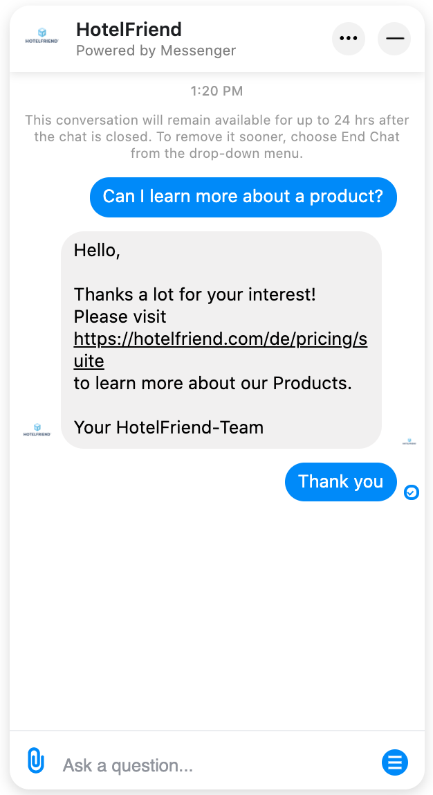 Facebook chatbot