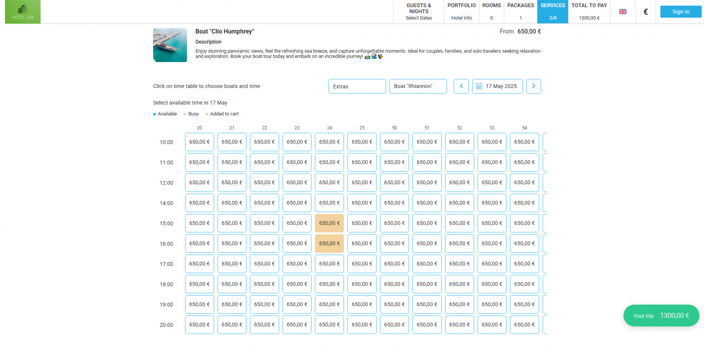 Hourly service reservations and Resource Maps now available on Booking Engine