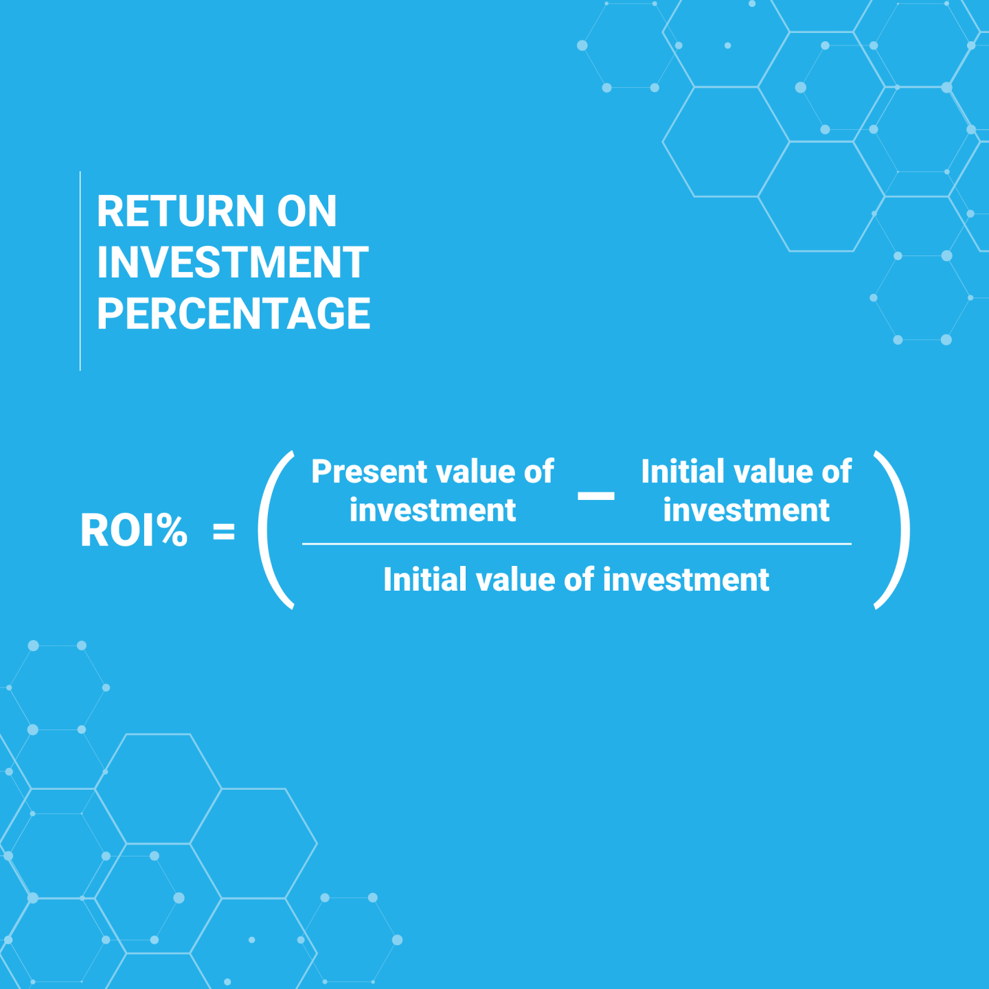 How to find out the ROI percentage