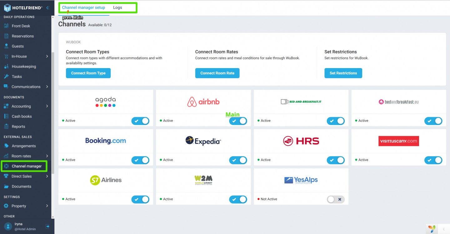 Channel Manager module