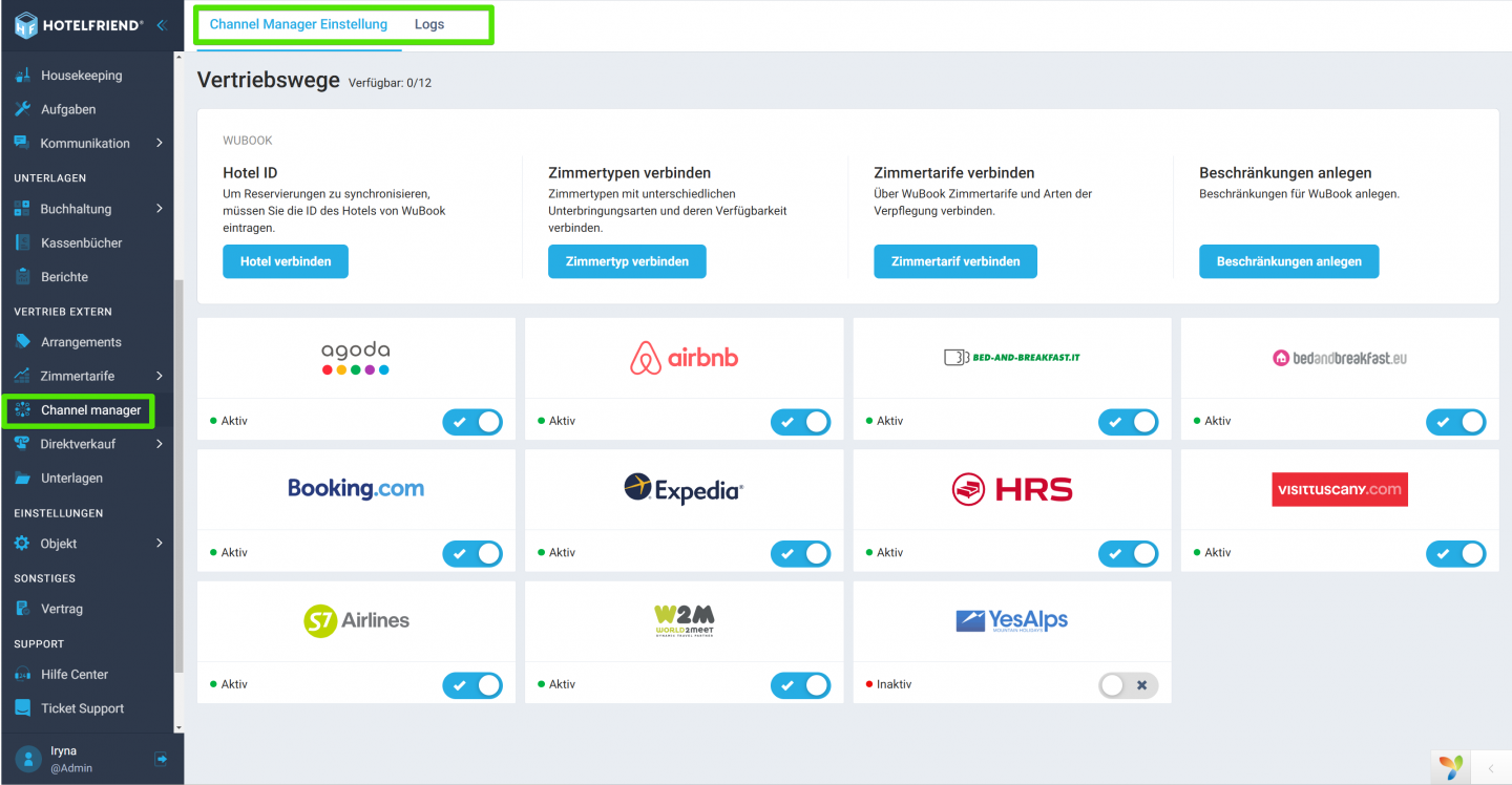 Channel Manager module