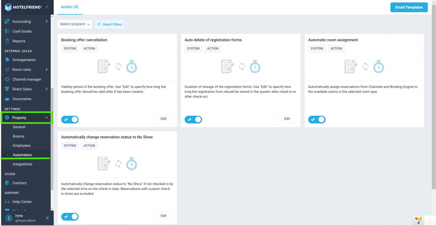 Settings module