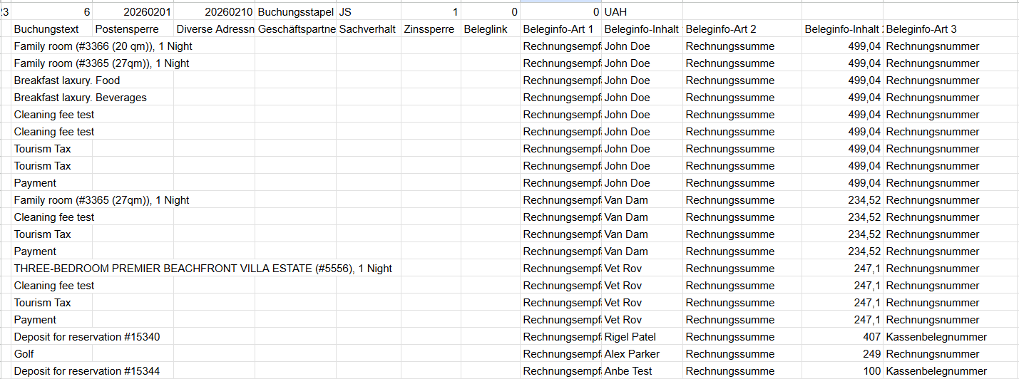 Enhanced DATEV reports
