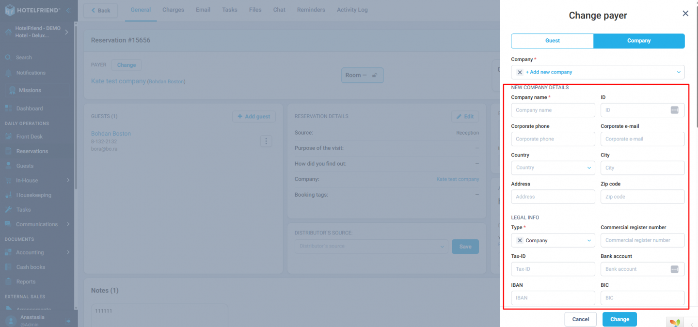 Create company profile during invoice creation