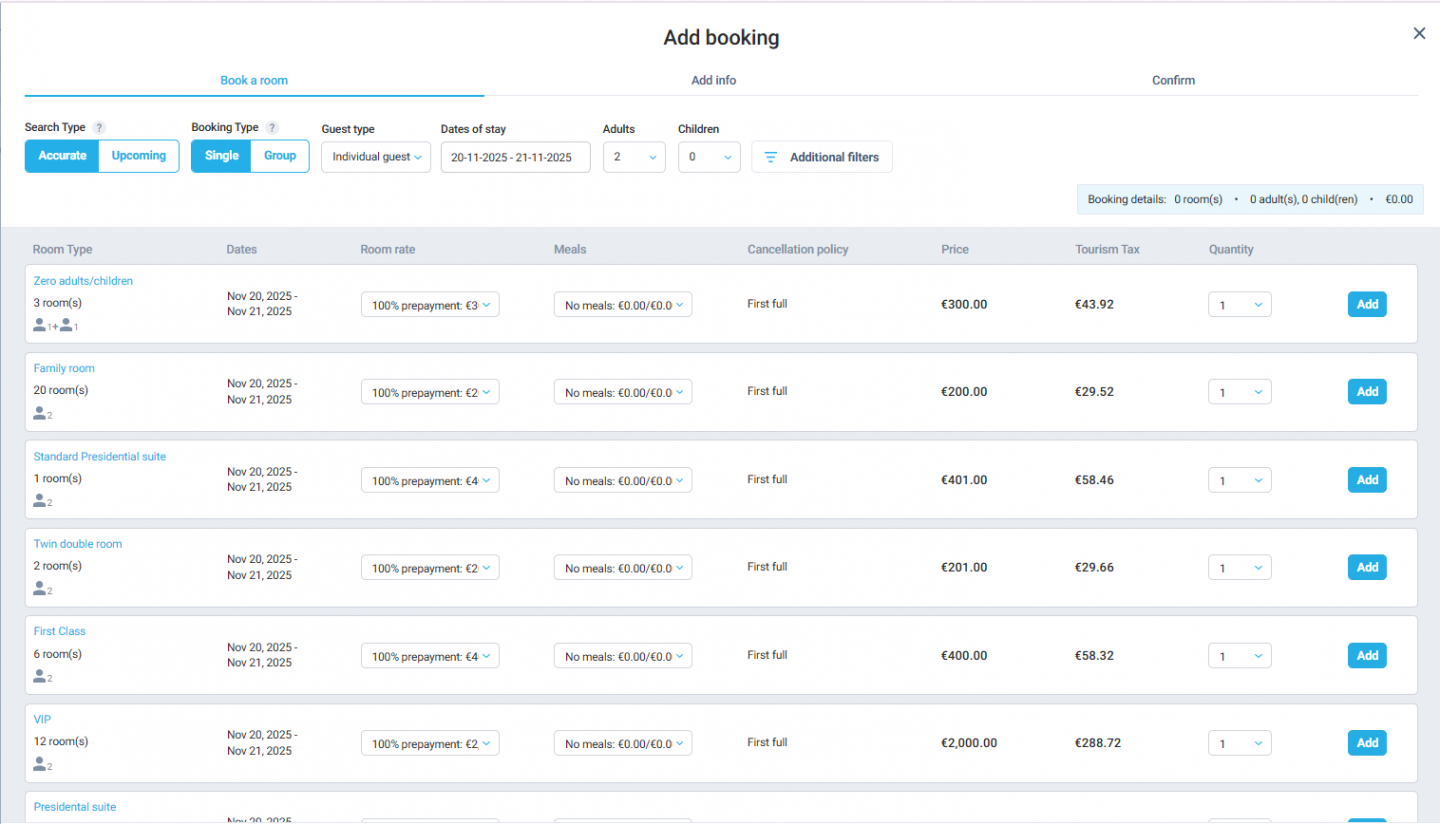 Booking & Reservation Experience