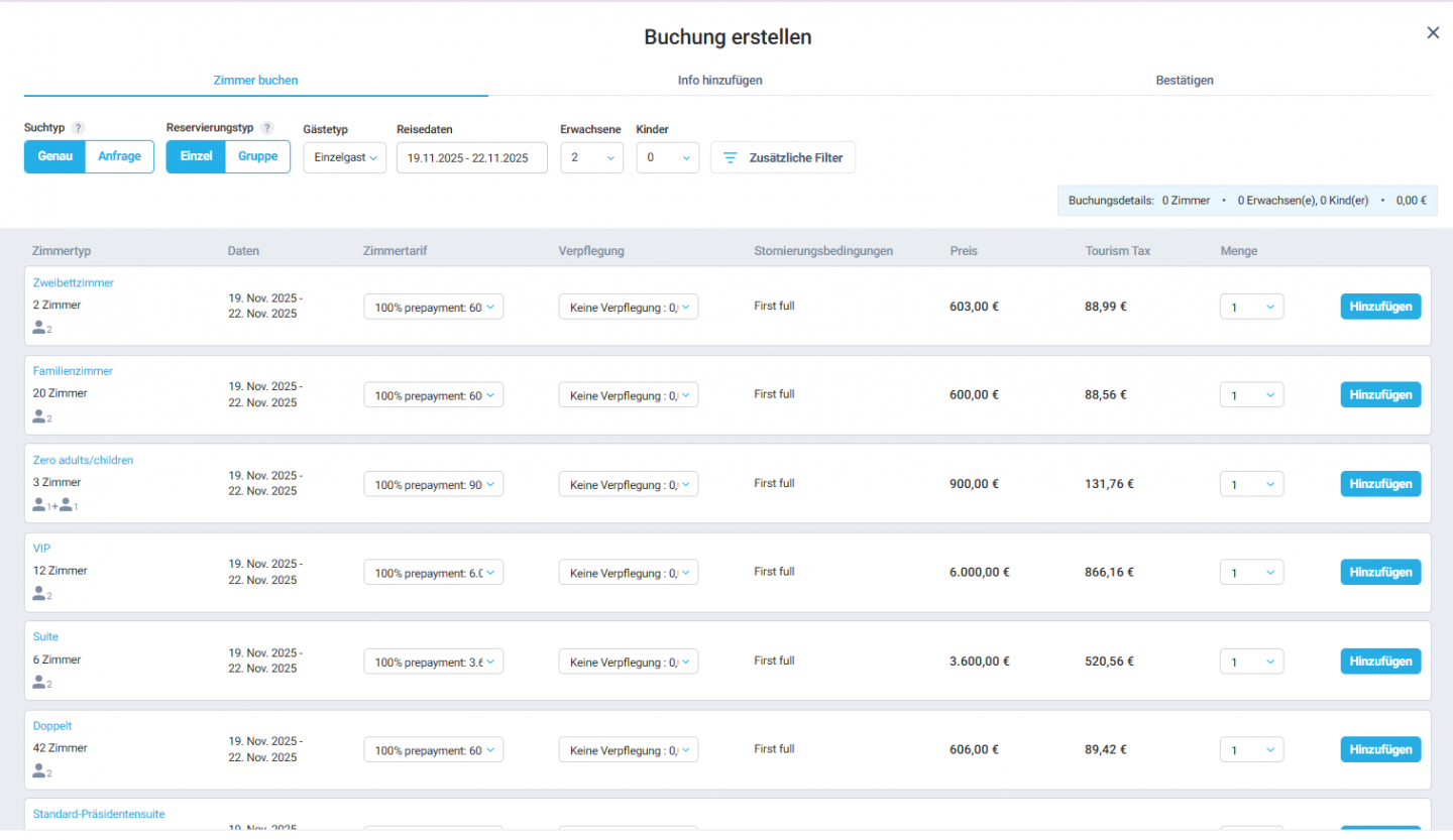 Booking & Reservation Experience