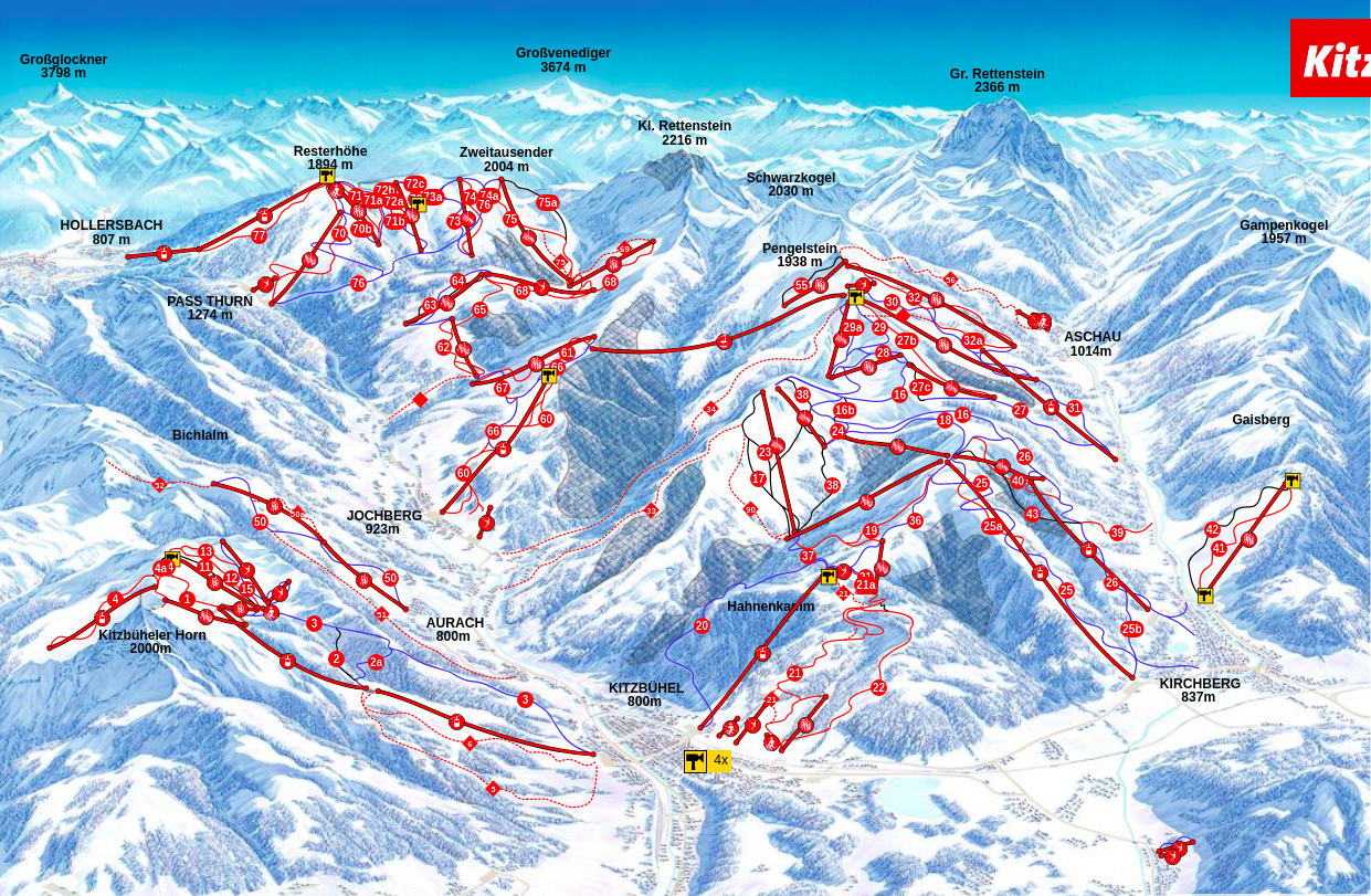 Kitzbühel ski map