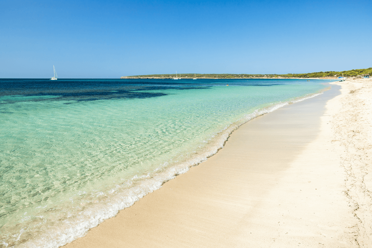 Playa de Migjorn, Formentera, Spanien