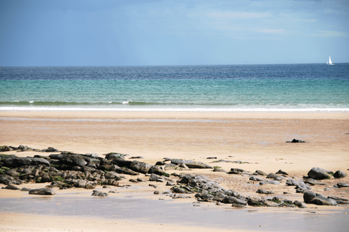Beadnell Bay Beach, Northumberland, UK