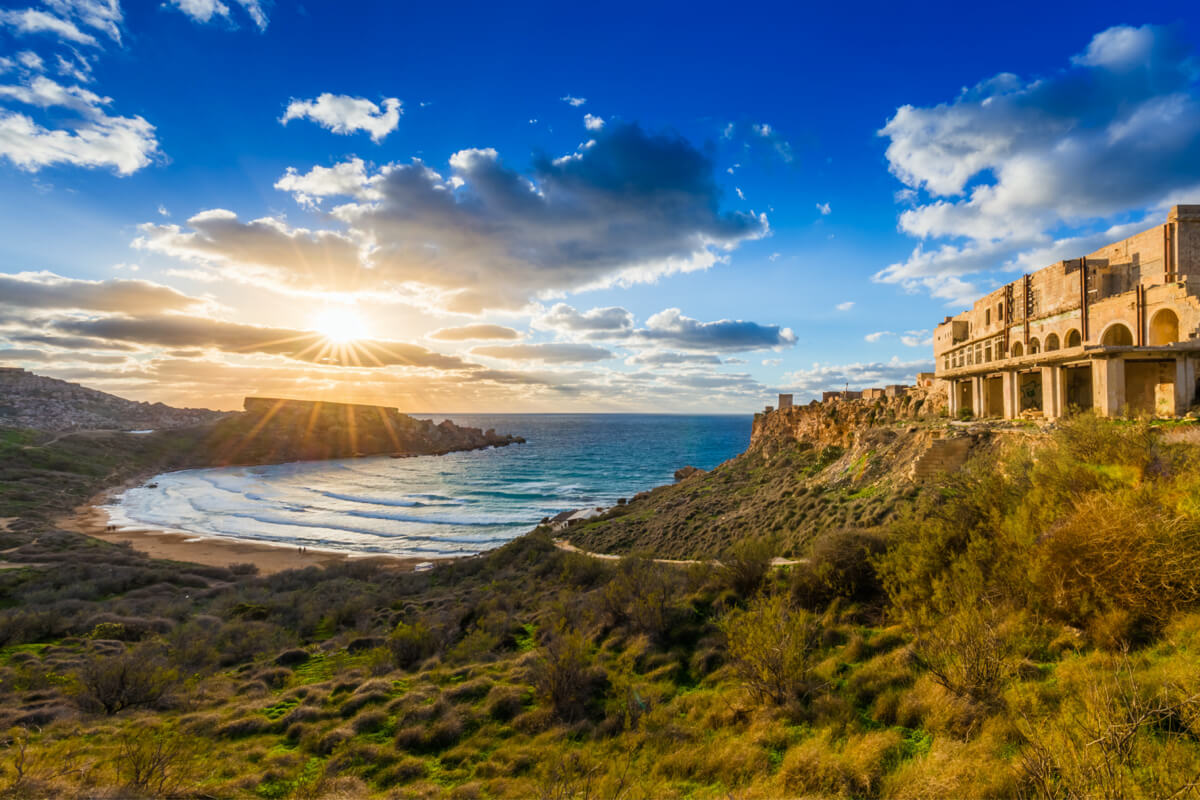 Ghajn Tuffieha, Golden Bay, Malta