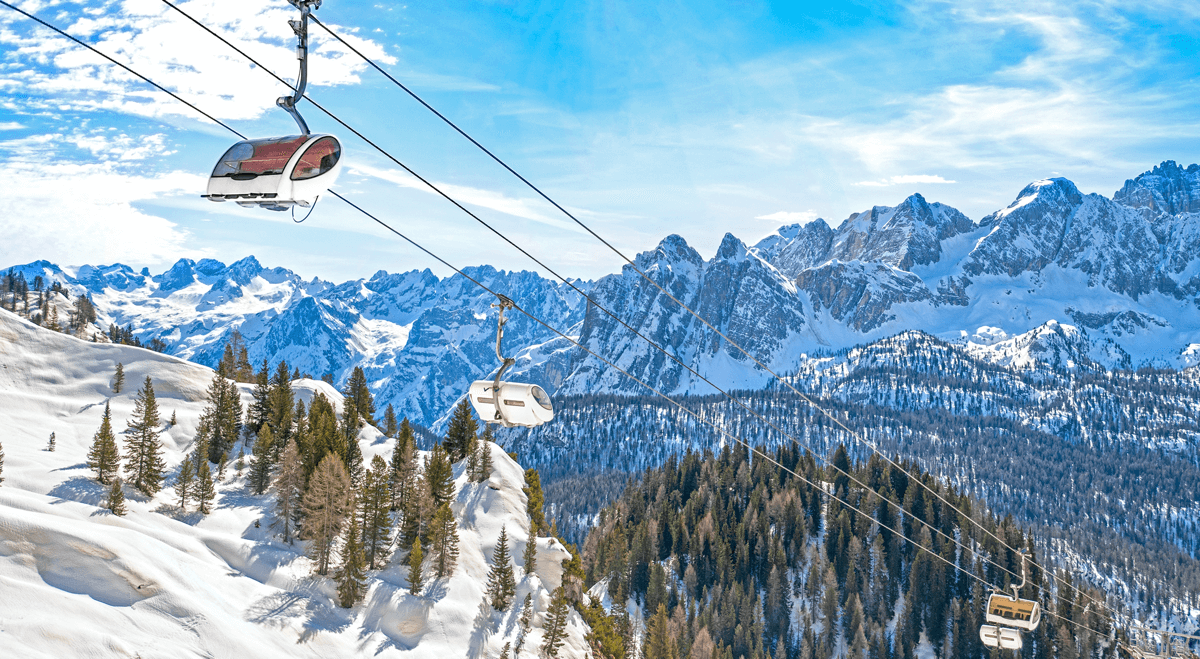 Skigebiet Cortina d'Ampezzo, Italien