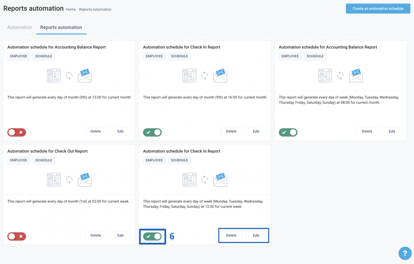 Turn the toggle on to enable automation. Similarly, to disable automation, just turn the toggle off.