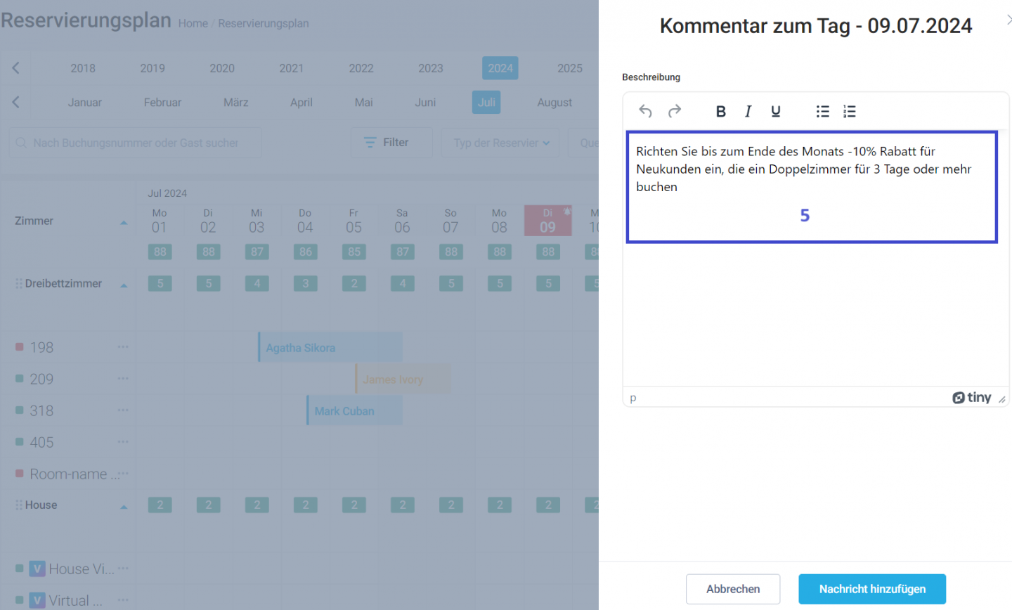 Vergessen Sie nicht, Ihre Änderungen zu speichern, indem Sie auf Kommentar hinzufügen klicken.