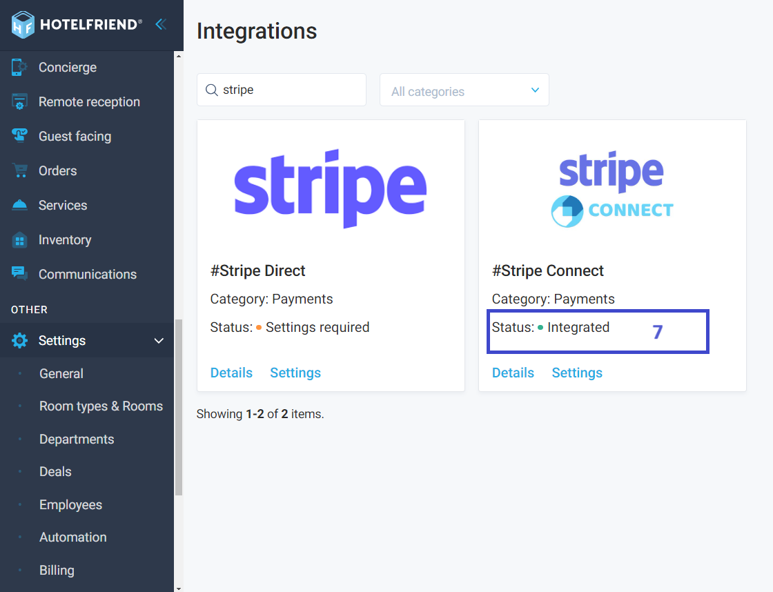 Now, refresh the page and if you follow Steps 1-3 from the current section, you will notice that Stripe Connect has been successfully Integrated.