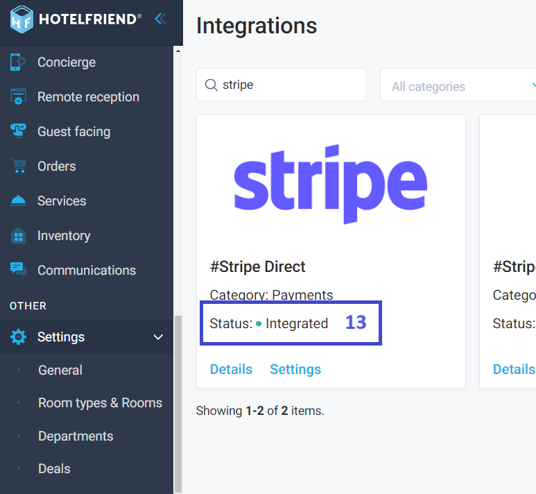 Now, refresh the page and if you follow Steps 1-7 from the current section, you will notice that Stripe Direct has been successfully Integrated. Excellent work!