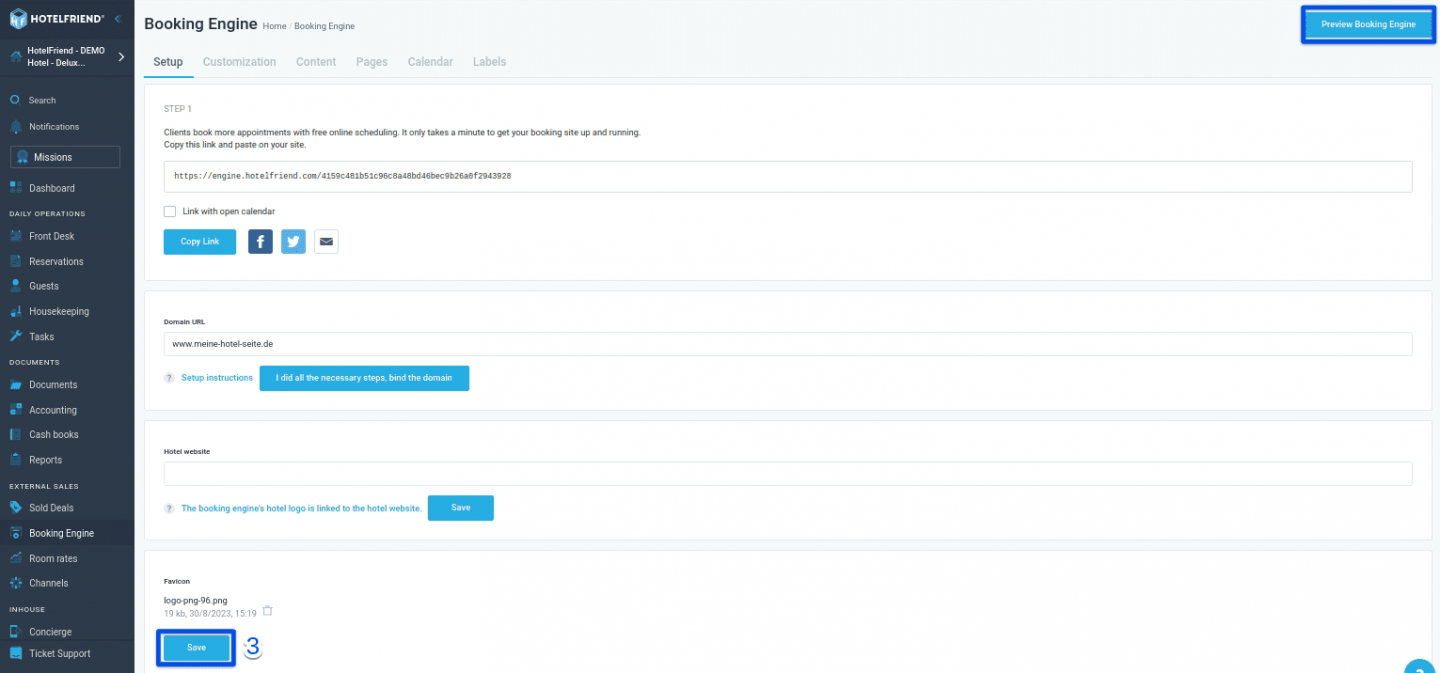 Locate and click the Save button at the bottom of the page.