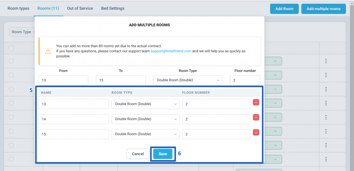 Check and adjust the information in the pop-up window if necessary. Click the Save button.