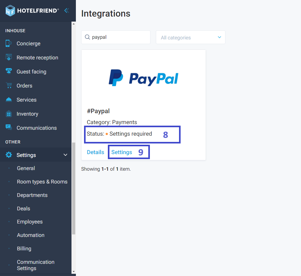 When your integration request status changes to Settings Required, proceed to the next steps.