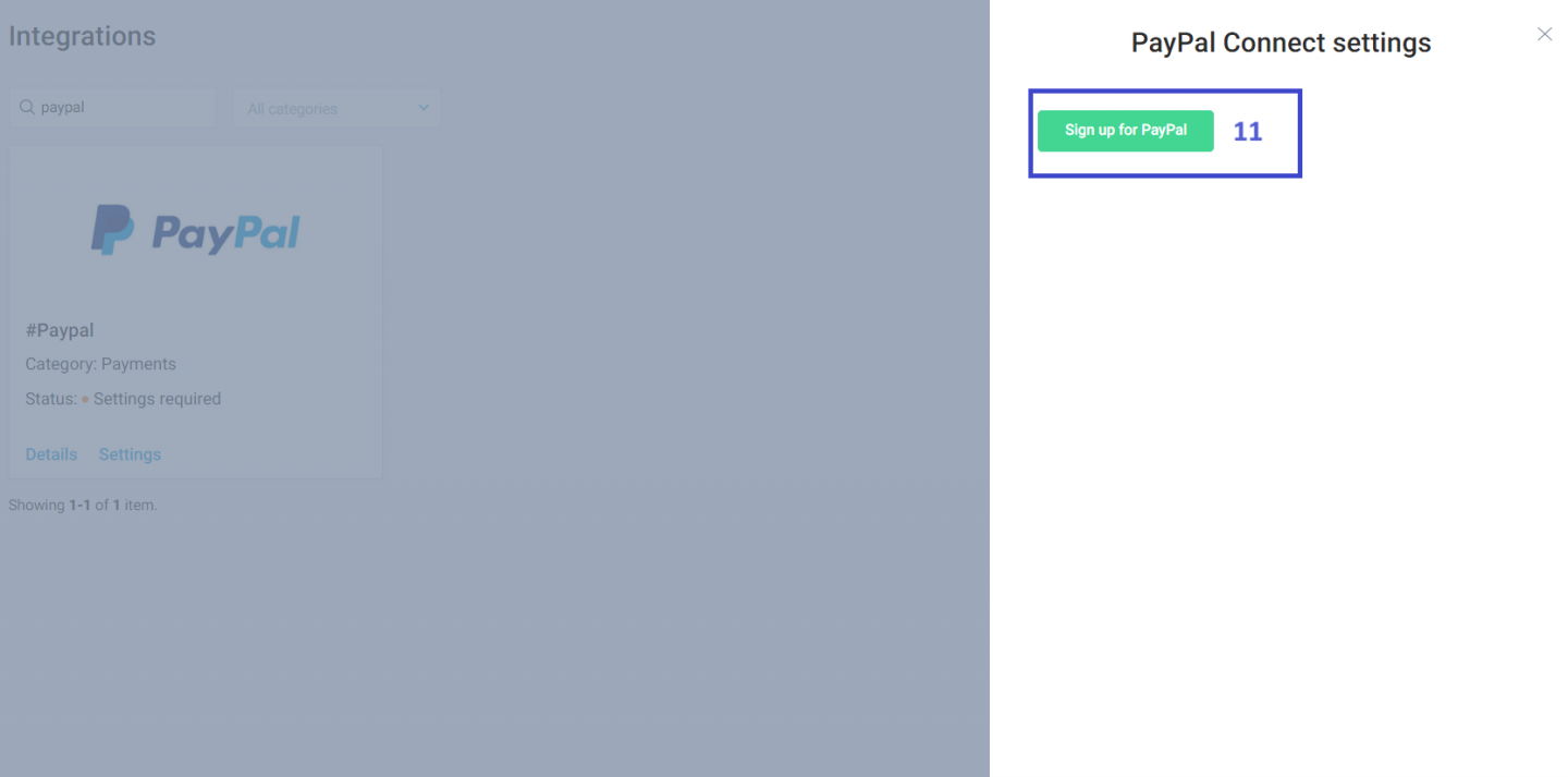Click Sign Up for PayPal and use your PayPal credentials to sign up or sign in.