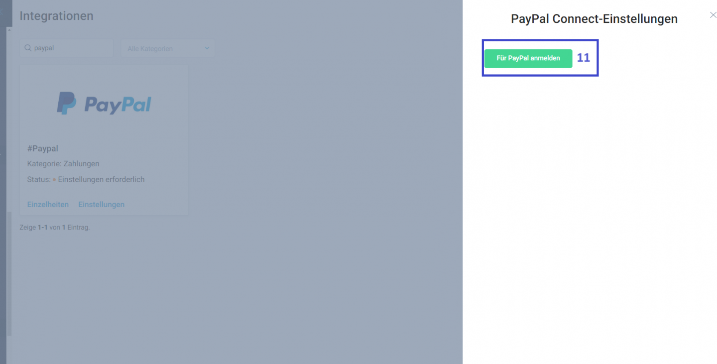 Klicken Sie auf Für PayPal anmelden und verwenden Sie Ihre PayPal-Anmeldedaten, um sich anzumelden oder einzutragen.
