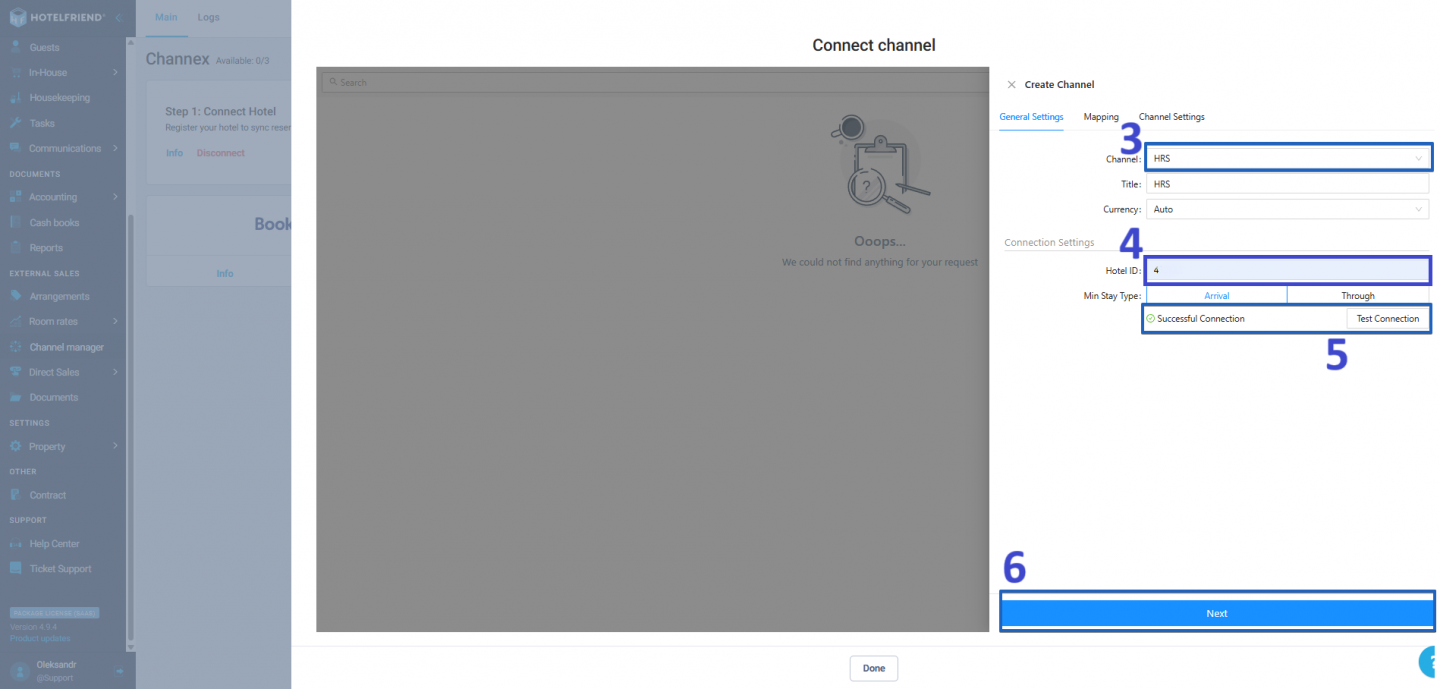 A new window will open. In the Channel section, select the desired channel, add channel Title and Currency.