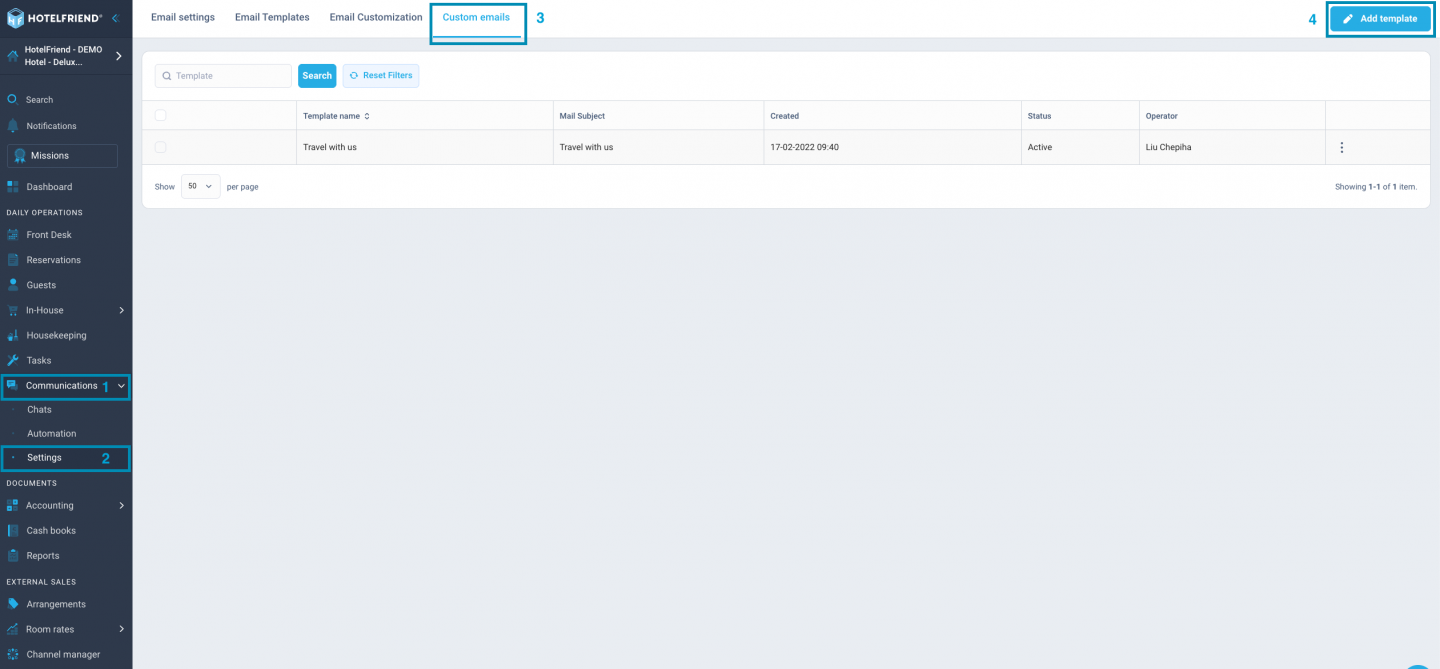 Follow these steps to create a custom email template