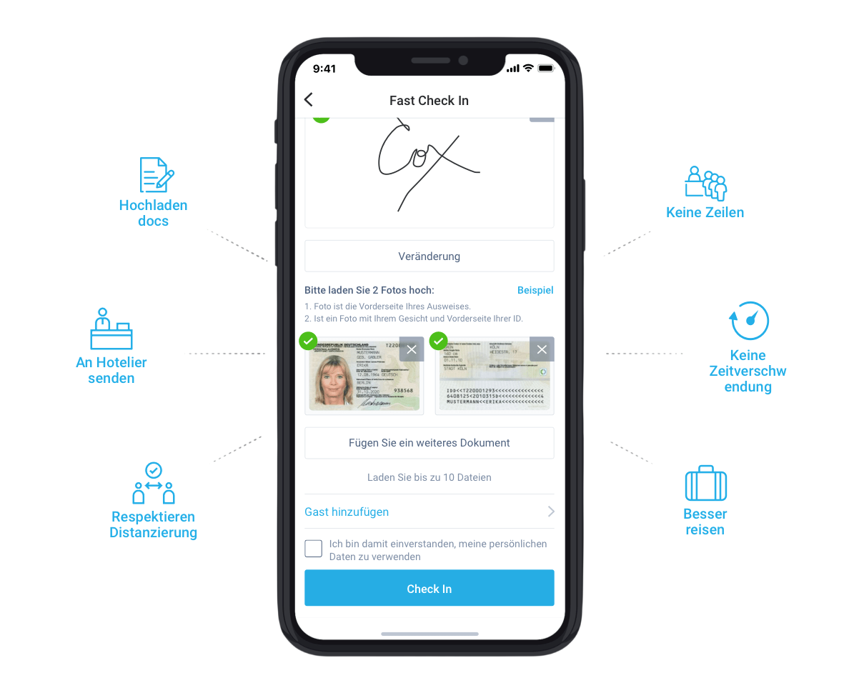 Mobiler Hotel-Self-Check-in