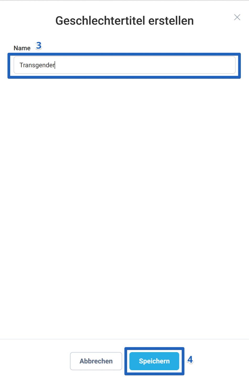 Klicken Sie auf Speichern, um Ihre Änderungen zu übernehmen.