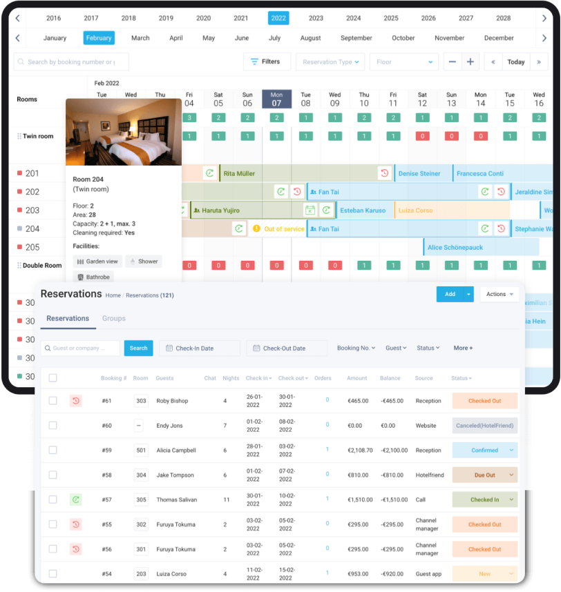 Intelligente Unterkunftsplanung mit Front Desk