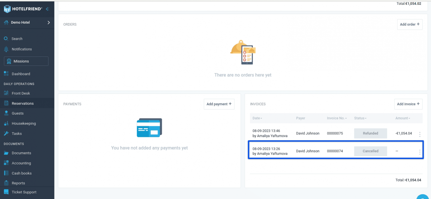 You can follow similar steps to cancel an invoice from the Accounting module if needed.