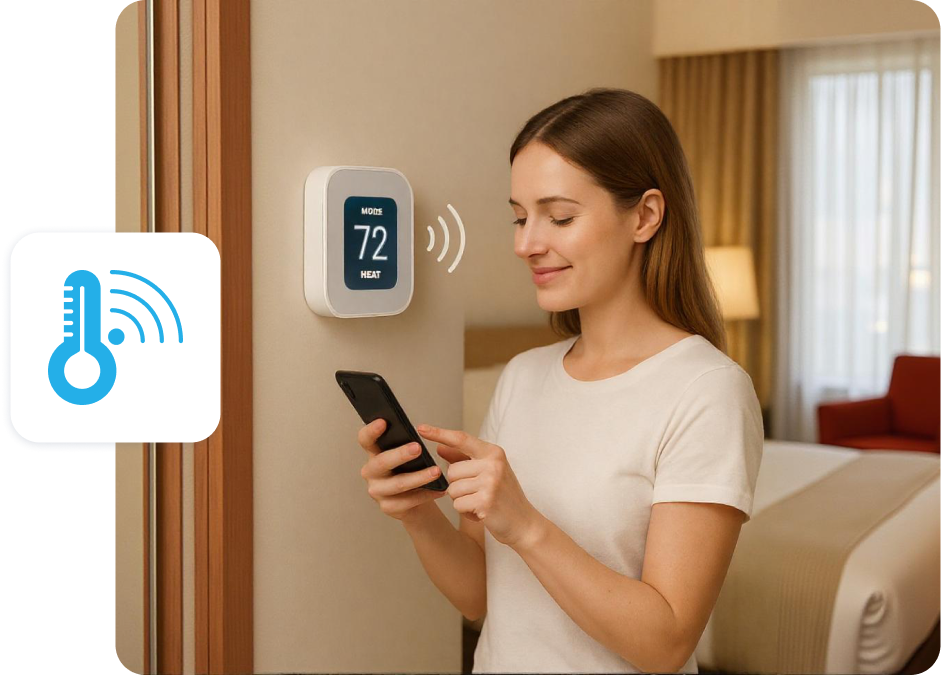 Smart Heating and Cooling Control for Hotel Rooms