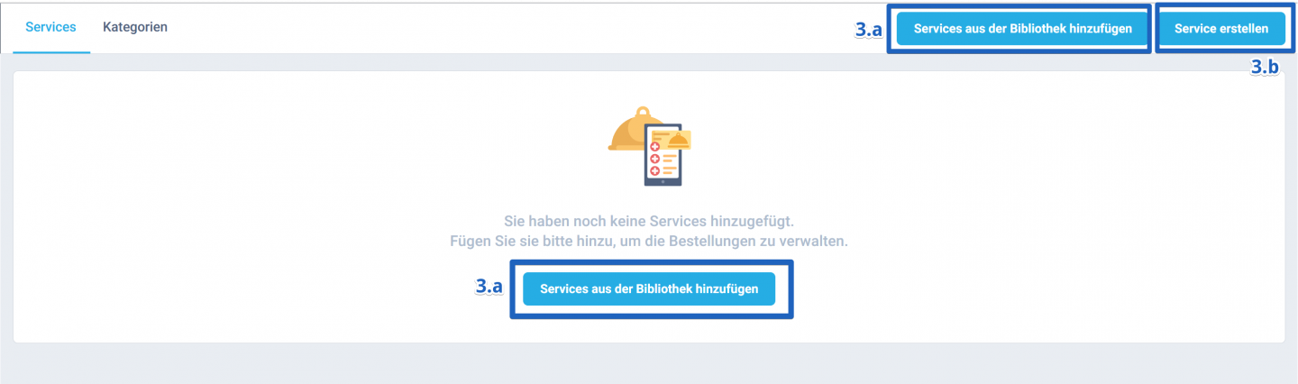 Sie haben zwei Möglichkeiten, Services einzurichten